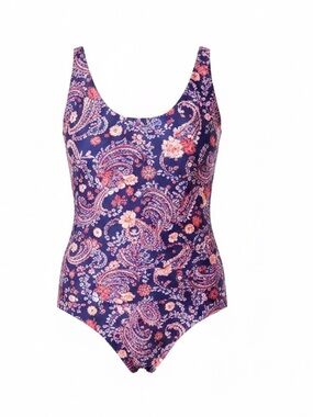 NWT Lands End Women's Slender Suit Grecian Low Leg One Piece Swimsuit. Sz XS
